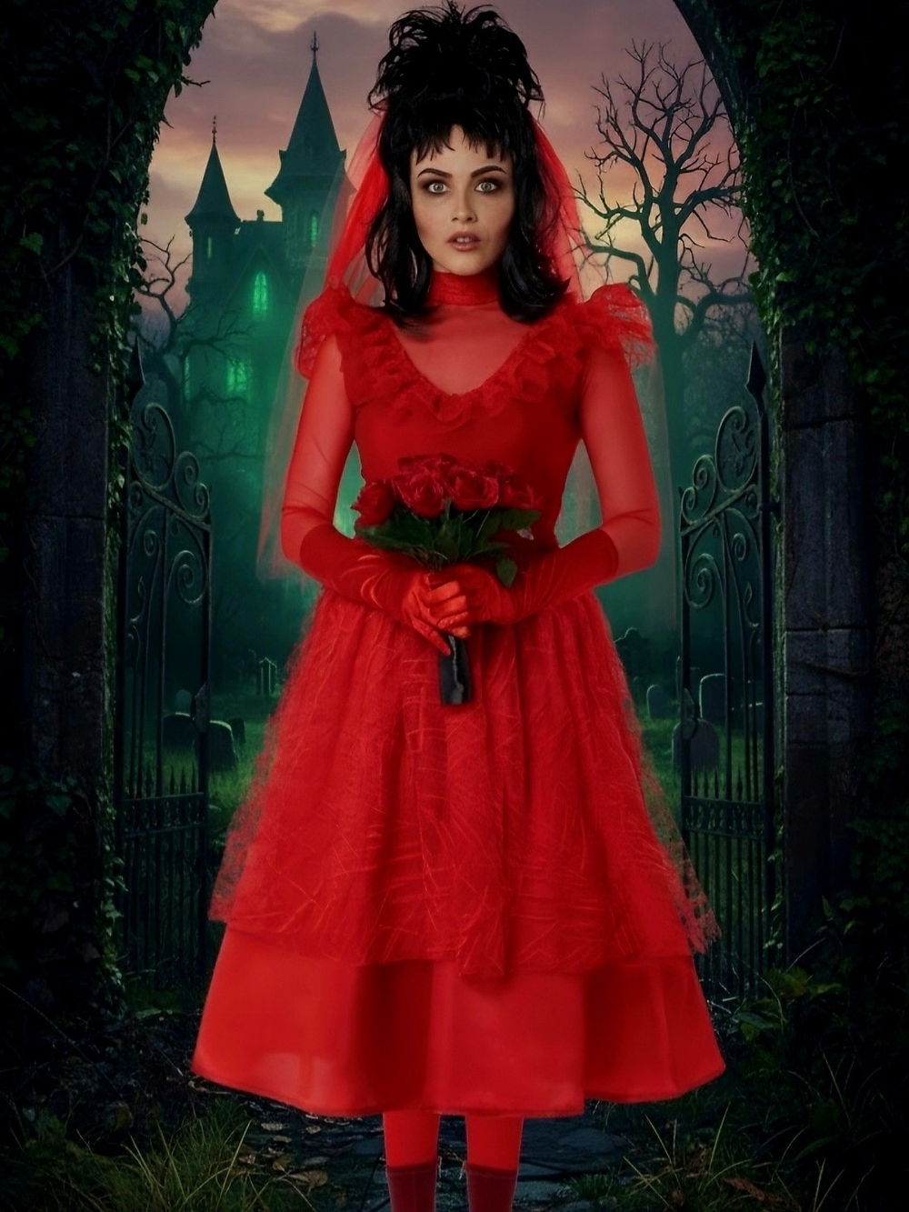 Bride From Hell Costume Adult Size L 12-14 California Costumes Devil Bride NEW